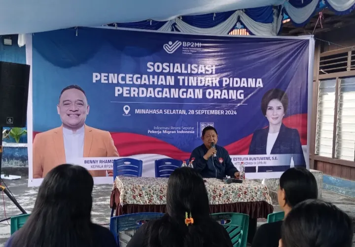 Felly Runtuwene Sosialisasi TPPO di Minahasa Selatan