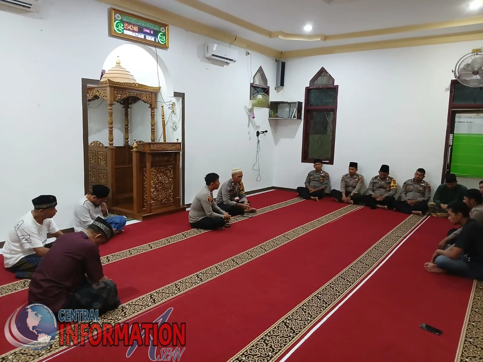 Personil Polres Sibolga mengikuti Safari Kultum Subuh Ramadhan 1446 H