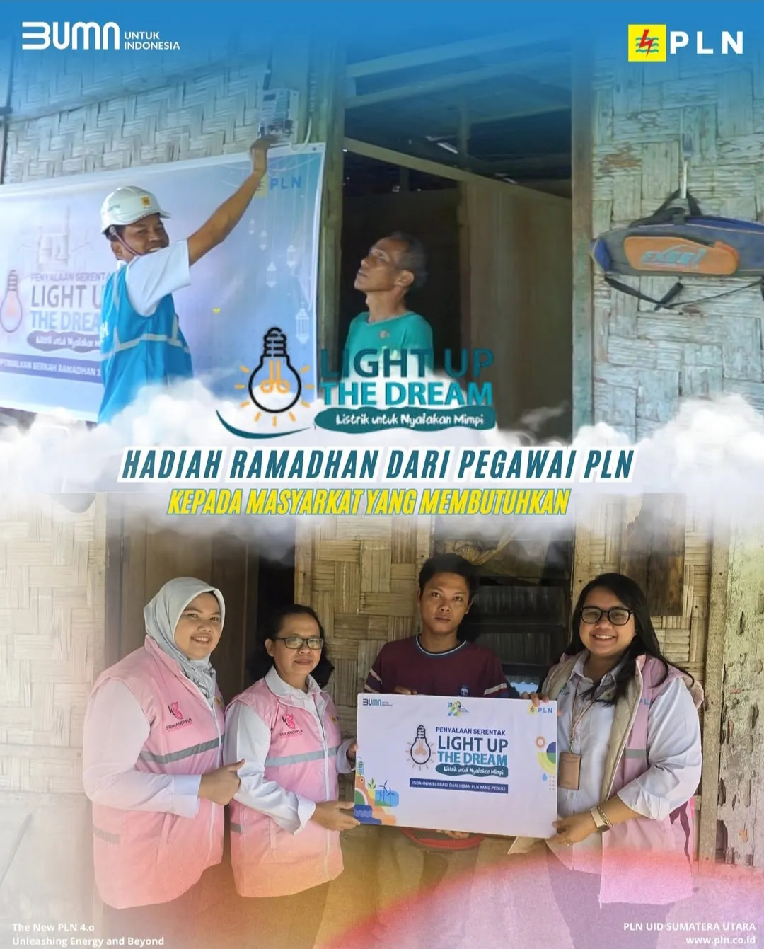 Penyalaan Listrik Gratis oleh PLN UP3 Pematangsiantar untuk Warga Kurang Mampu